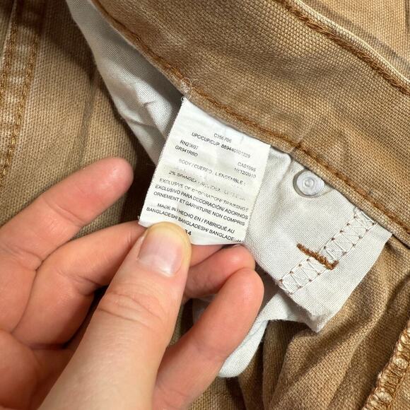 Vintage Dickies Carpenter Jorts Mens 34 Tan Y2K Utility Work Shorts 34x10 - Picture 12 of 16